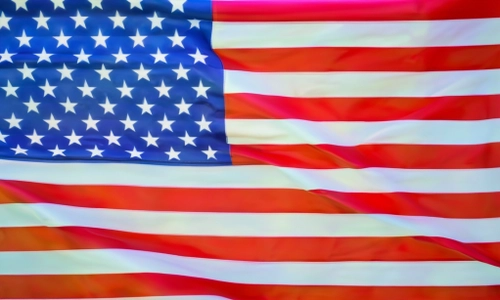 American Flag Fluttering