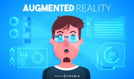 AR boy simulation art
