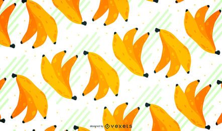 Banana fruit flat seamless background