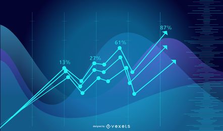Blue Tech Financial Graph Background