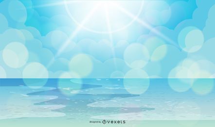 Bright Waves Under Blue Sky
