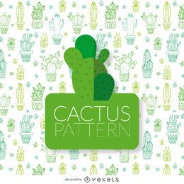 Cactus Pattern Doodle Design