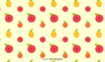 Citric Fruit Print Pattern
