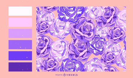 Colorful flower pattern creation