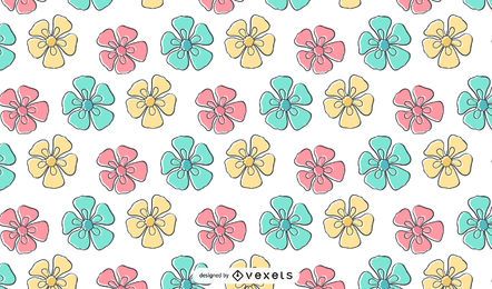 Crayon Flower Fun Pattern