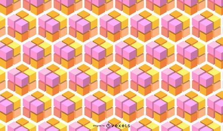 Cubic Geometric Pattern Rows