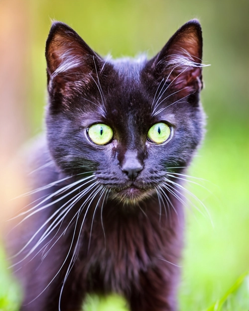 Curious Black Cat