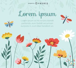 Elegant flower swirl backdrop