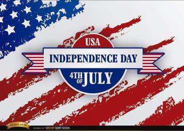 Independence Grunge Ribbon Flag