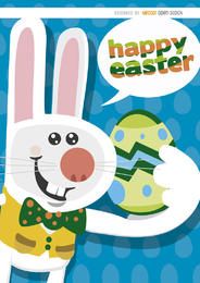 Joyful Bunny Easter Scene