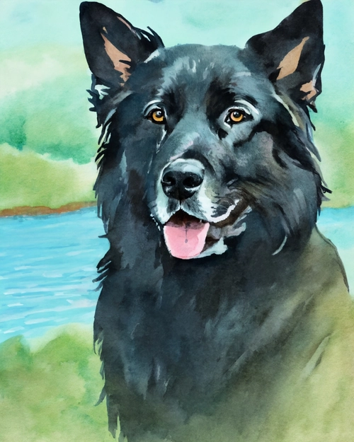 Majestic Black Dog