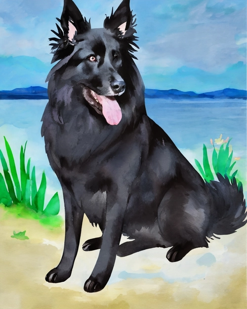 Majestic Black Dog