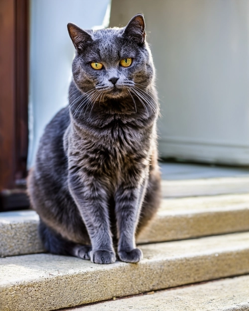 Majestic Gray Cat