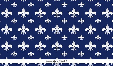 Navy Fleur Pattern Wallpaper