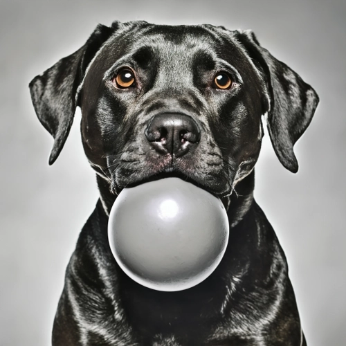 Playful Black Dog