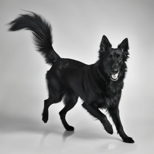 Playful Black Dog
