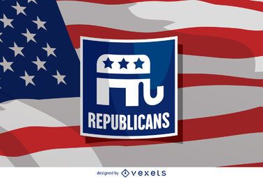 Republican Elephant Label