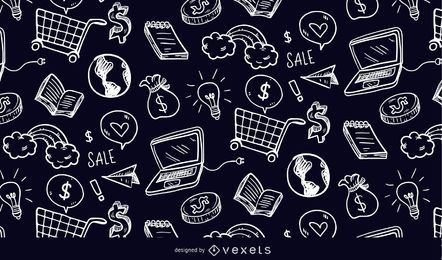 Retail frenzy doodle pattern