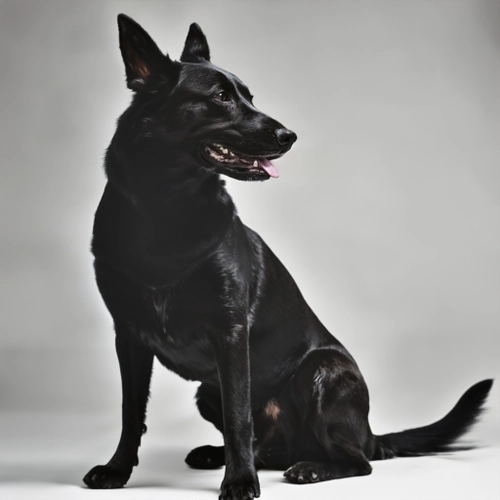 Sleek Black Dog
