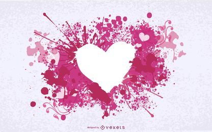 Splatter Heart Love