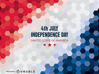 USA Celebration Hexagon Background