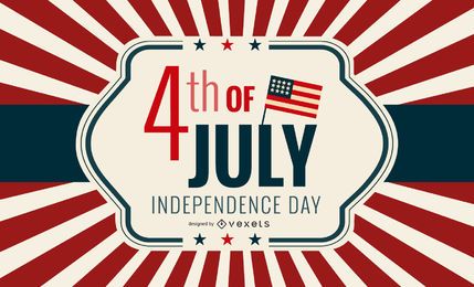 USA Freedom Day Card Design