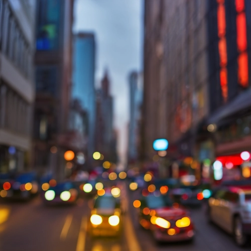 Vibrant City Lights