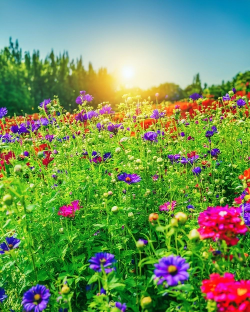 Vibrant Flower Field