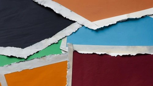 Vibrant Torn Paper Collage
