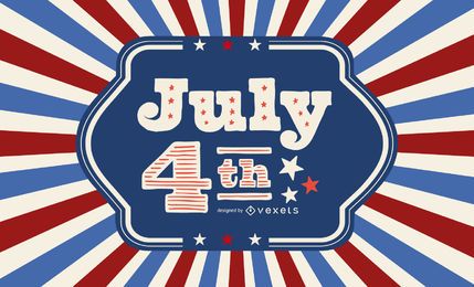 Vintage 4th July Card Design