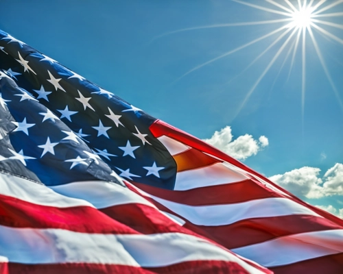 Waving American Flag