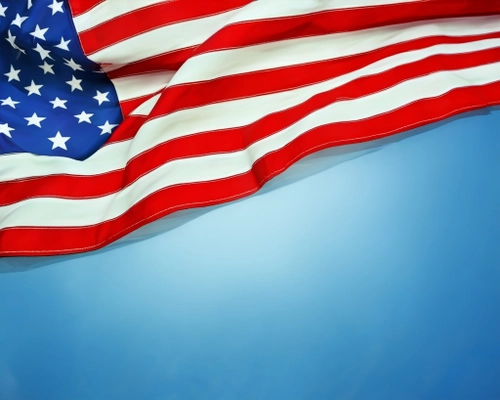 Waving American Flag
