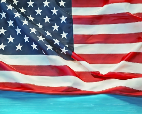 Waving American Flag