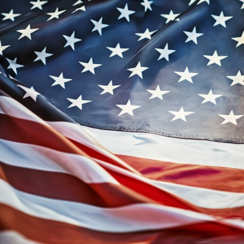 Waving American Flag