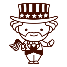 American Man Flag PNG