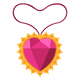 Geometric heart pendant love design