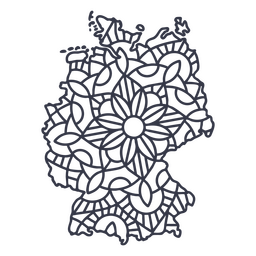 German mandala geography stroke design