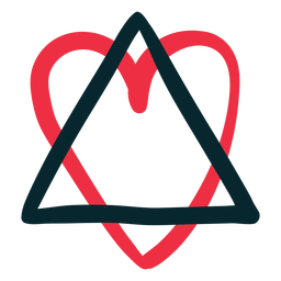 Hand-drawn adopt heart icon PNG