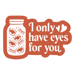 Heart eyes love funny quote design