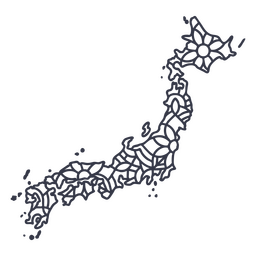 Japanese Mandala Map Stroke PNG