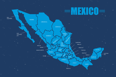 Mexico Geographic Vector Art