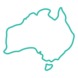 Oceania Map Stroke PNG