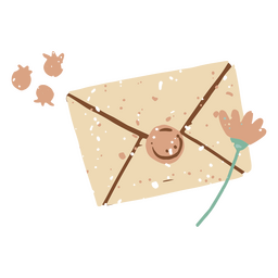 Pastel Rose Envelope PNG