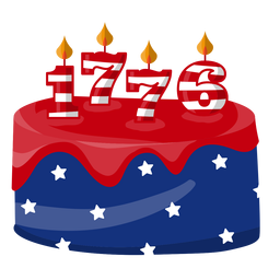 Patriotic Cake 1776 PNG