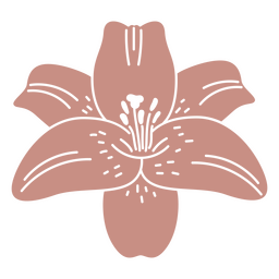 Pink Lily Floral PNG Cut-Out Design