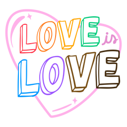 Pride Heart Badge PNG Design