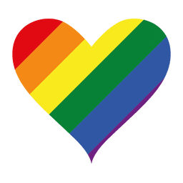 Pride Heart Icon PNG Design
