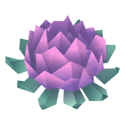 Purple Origami Flower PNG