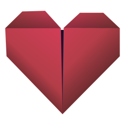 Red Origami Heart PNG