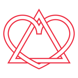 Red Triangle Adopt Heart Stroke Icon" adopt parenting family red triangle heart symbol png design